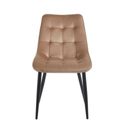 Velvet chair (cappuccino) / black legs Velvet chair (cappuccino) / black legs