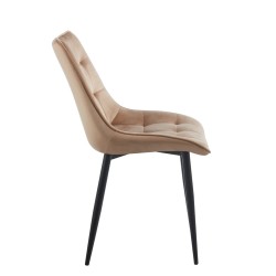 Velvet chair (cappuccino) / black legs Velvet chair (cappuccino) / black legs