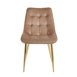 Velvet chair (cappuccino) / gold legs Velvet chair (cappuccino) / gold legs