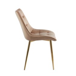 Velvet chair (cappuccino) / gold legs Velvet chair (cappuccino) / gold legs