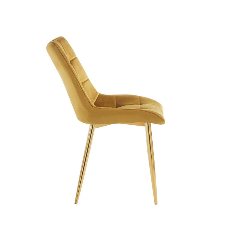 Velvet chair (curry) / gold legs Velvet chair (curry) / gold legs