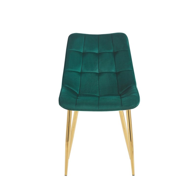Krzesło velvet (zielone) / złote nogi Krzesło velvet (zielone) / złote nogi