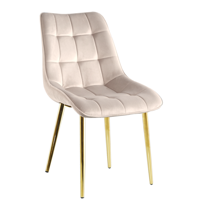 Velvet chair (beige) / gold legs Velvet chair (beige) / gold legs