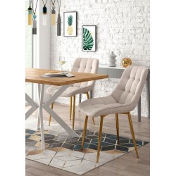Velvet chair (beige) / gold legs Velvet chair (beige) / gold legs