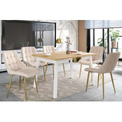 Velvet chair (beige) / gold legs Velvet chair (beige) / gold legs