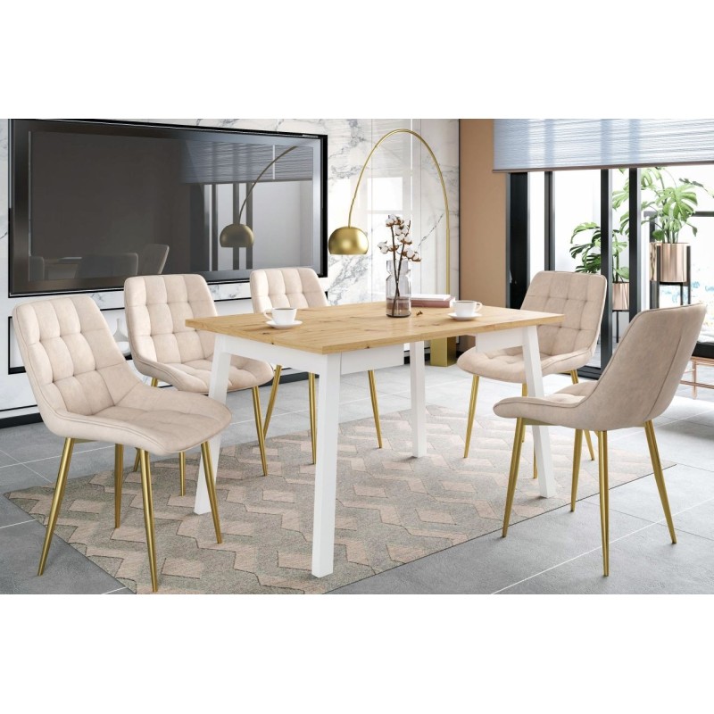 Velvet chair (beige) / gold legs Velvet chair (beige) / gold legs