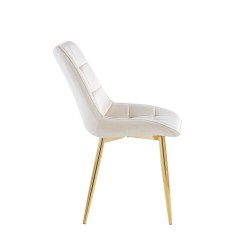 Velvet chair (beige) / gold legs Velvet chair (beige) / gold legs