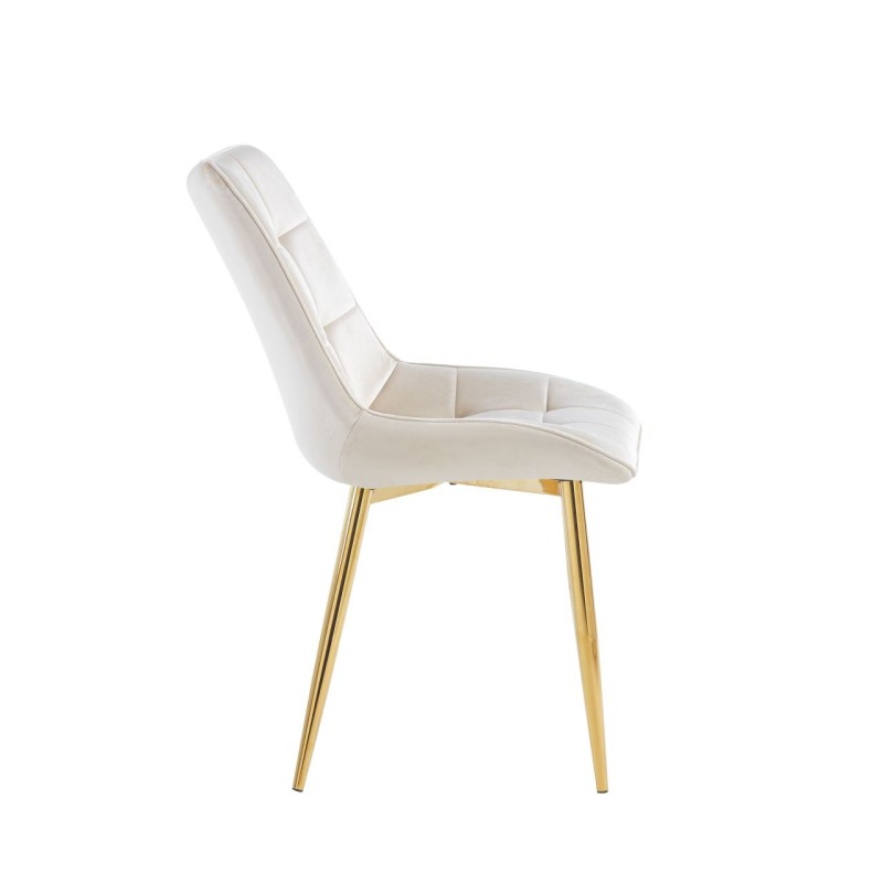 Velvet chair (beige) / gold legs Velvet chair (beige) / gold legs