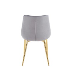 Krzesło velvet (szare) / złote nogi Krzesło velvet (szare) / złote nogi