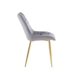 Velvet chair (gray) / gold legs Velvet chair (gray) / gold legs