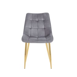 Velvet chair (gray) / gold legs Velvet chair (gray) / gold legs