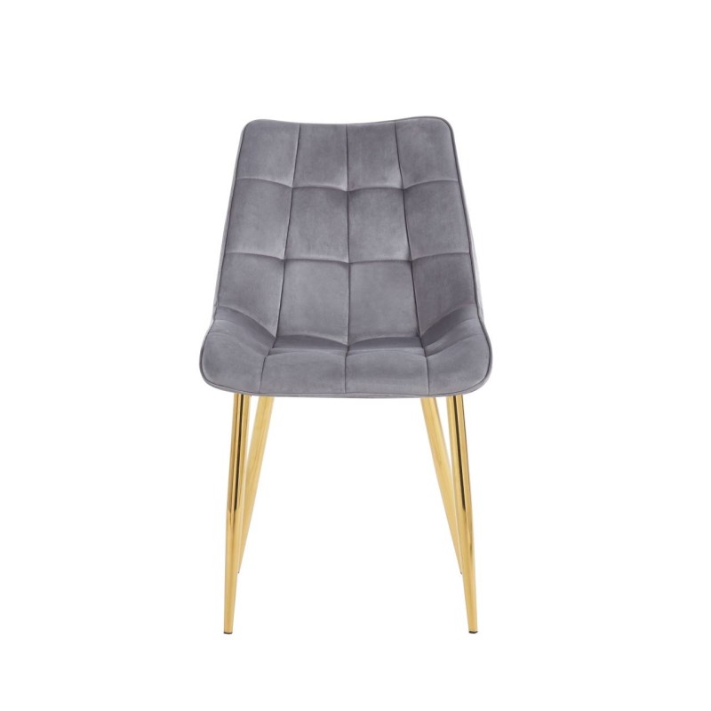 Velvet chair (gray) / gold legs Velvet chair (gray) / gold legs