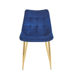 Velvet chair (blue) / gold legs Velvet chair (blue) / gold legs