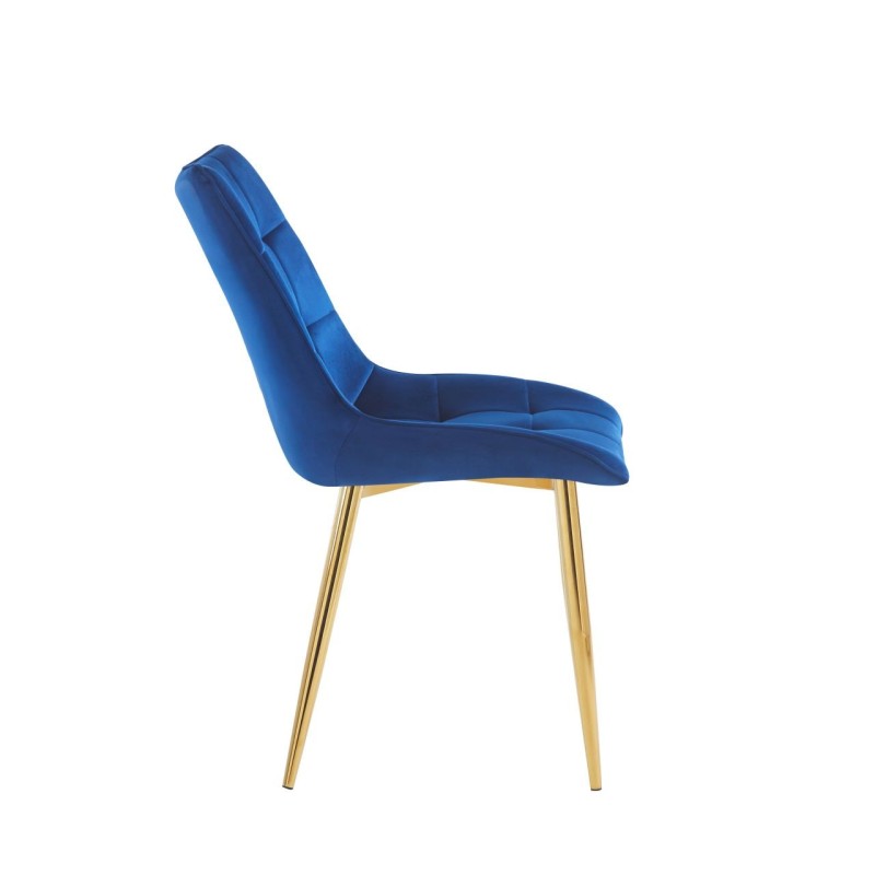 Velvet chair (blue) / gold legs Velvet chair (blue) / gold legs