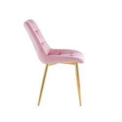 Velvet chair (pink) / gold legs Velvet chair (pink) / gold legs