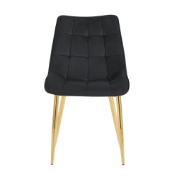 Velvet chair (black) / gold legs Velvet chair (black) / gold legs