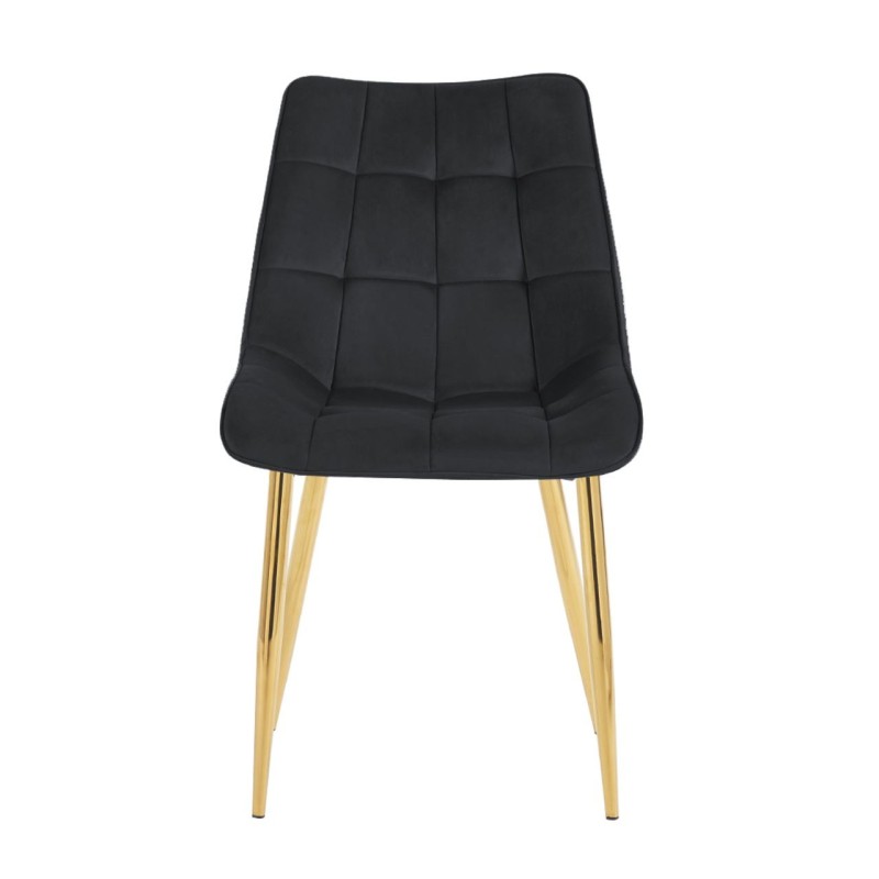 Velvet chair (black) / gold legs Velvet chair (black) / gold legs