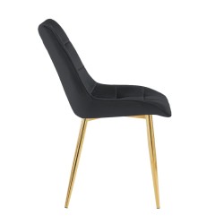 Velvet chair (black) / gold legs Velvet chair (black) / gold legs