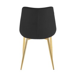 Velvet chair (black) / gold legs Velvet chair (black) / gold legs