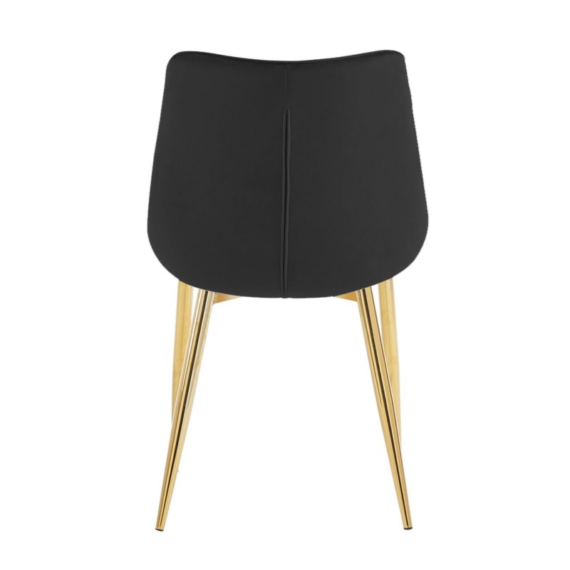 Velvet chair (black) / gold legs Velvet chair (black) / gold legs