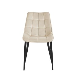 Velvet chair (beige) / black legs Velvet chair (beige) / black legs