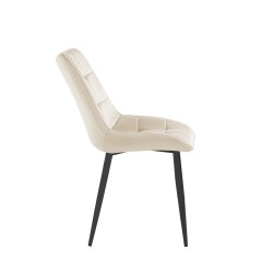 Velvet chair (beige) / black legs Velvet chair (beige) / black legs