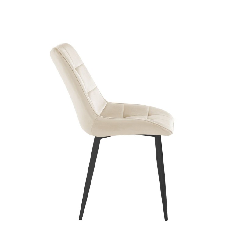 Velvet chair (beige) / black legs Velvet chair (beige) / black legs