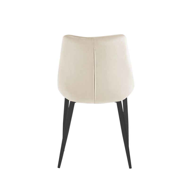 Velvet chair (beige) / black legs Velvet chair (beige) / black legs