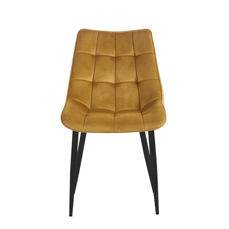 Velvet chair (curry) / black legs Velvet chair (curry) / black legs