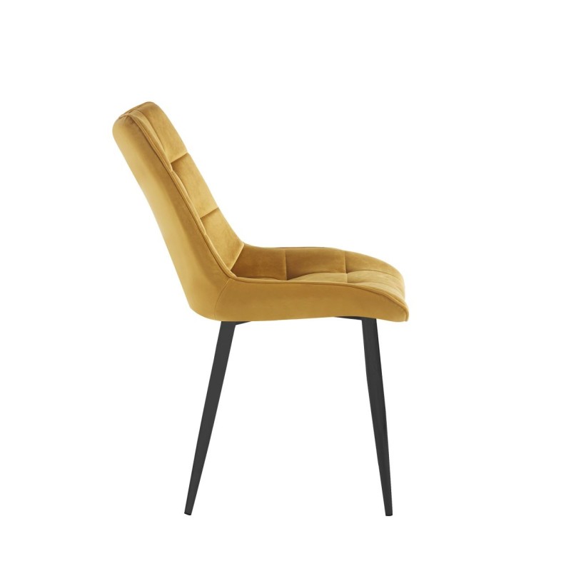 Velvet chair (curry) / black legs Velvet chair (curry) / black legs