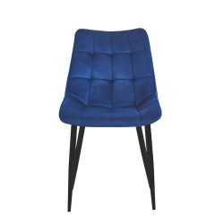 Krzesło velvet (niebieskie) / czarne nogi Krzesło velvet (niebieskie) / czarne nogi