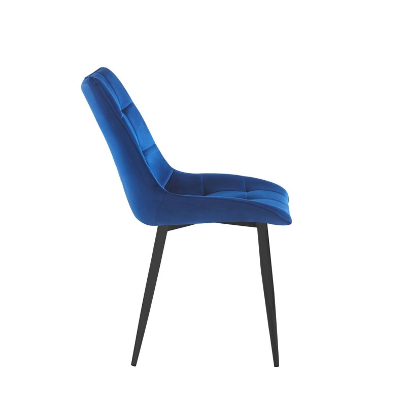 Velvet chair (blue) / black legs Velvet chair (blue) / black legs
