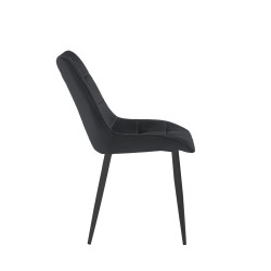 Velvet chair (black) / black legs Velvet chair (black) / black legs