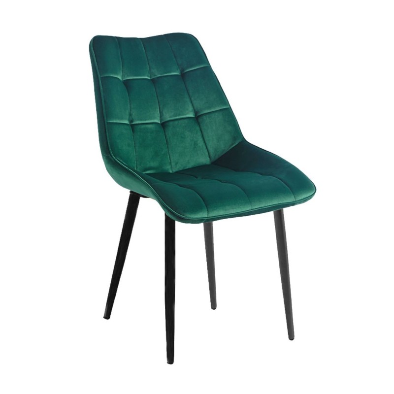 Krzesło velvet (zielone) / czarne nogi Krzesło velvet (zielone) / czarne nogi