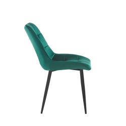 Krzesło velvet (zielone) / czarne nogi Krzesło velvet (zielone) / czarne nogi