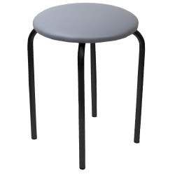 Stool (eco gray) - black frame