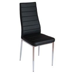 Chair (black) (1 pack of 6 pieces)