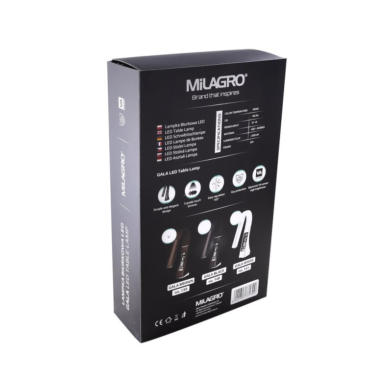 LÁMPARA DE ESCRITORIO GALA 6W LED MARRÓN LÁMPARA DE ESCRITORIO GALA 6W LED MARRÓN