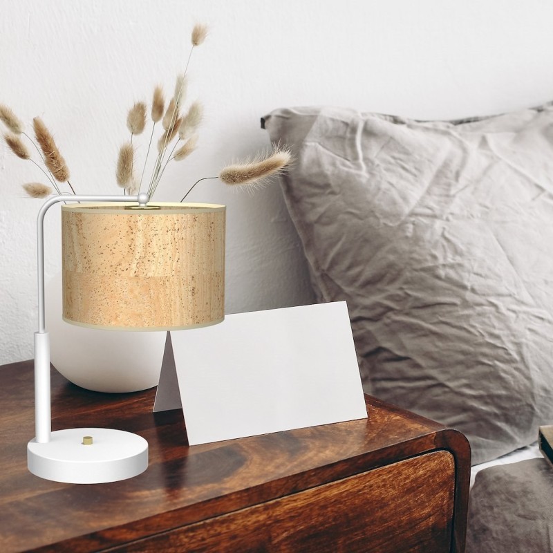 Cork Desk Lamp 1xE27 White / Cork Cork Desk Lamp 1xE27 White / Cork