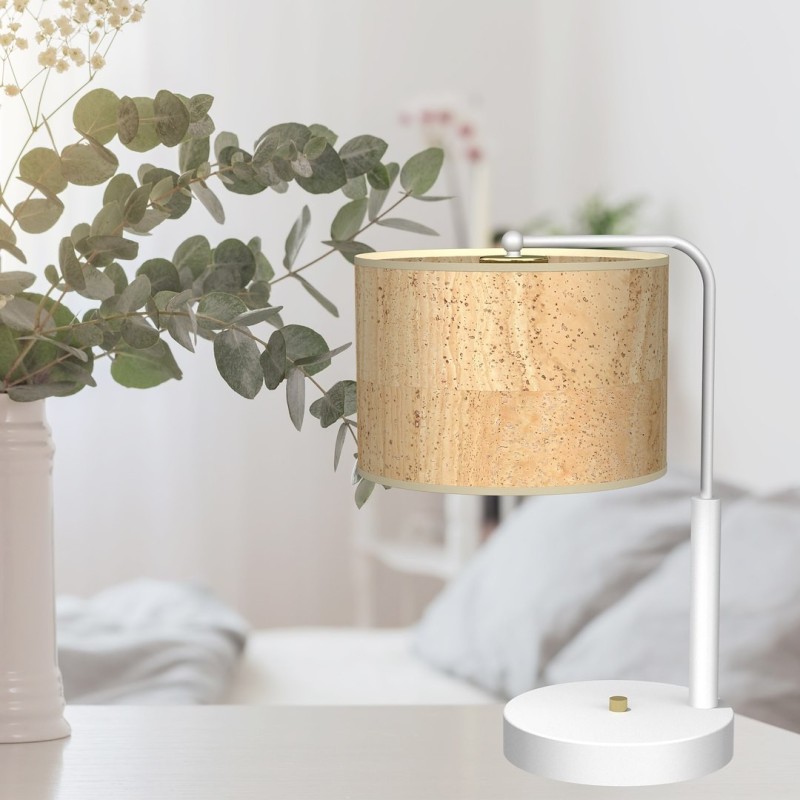 Cork Desk Lamp 1xE27 White / Cork Cork Desk Lamp 1xE27 White / Cork
