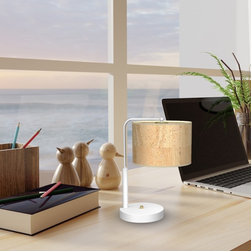 Cork Desk Lamp 1xE27 White / Cork Cork Desk Lamp 1xE27 White / Cork