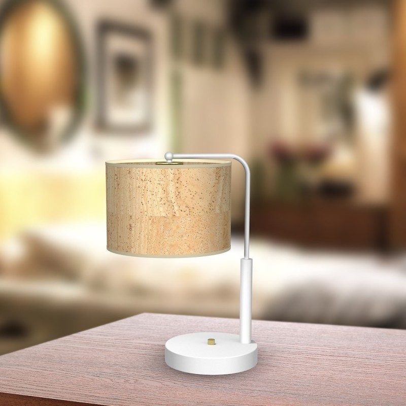 Cork Desk Lamp 1xE27 White / Cork Cork Desk Lamp 1xE27 White / Cork