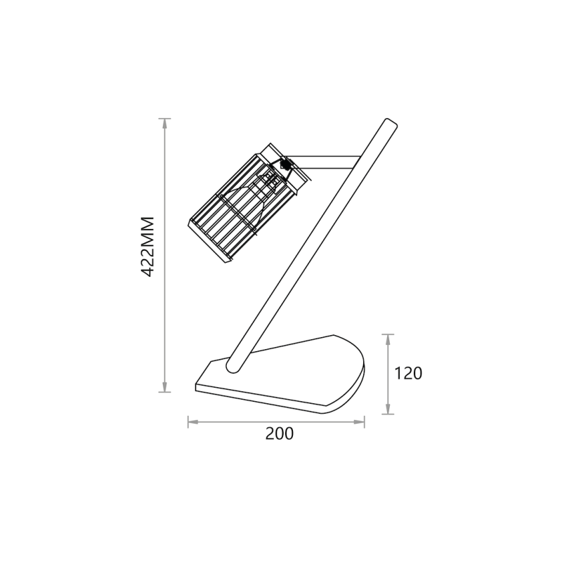 VERTICAL WHITE DESK LAMP 1xGU10 VERTICAL WHITE DESK LAMP 1xGU10