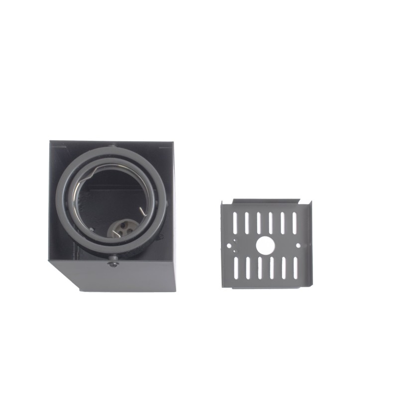 LAMPA SUFITOWA BLOCCO SZARY 1x7W GU10 LED LAMPA SUFITOWA BLOCCO SZARY 1x7W GU10 LED