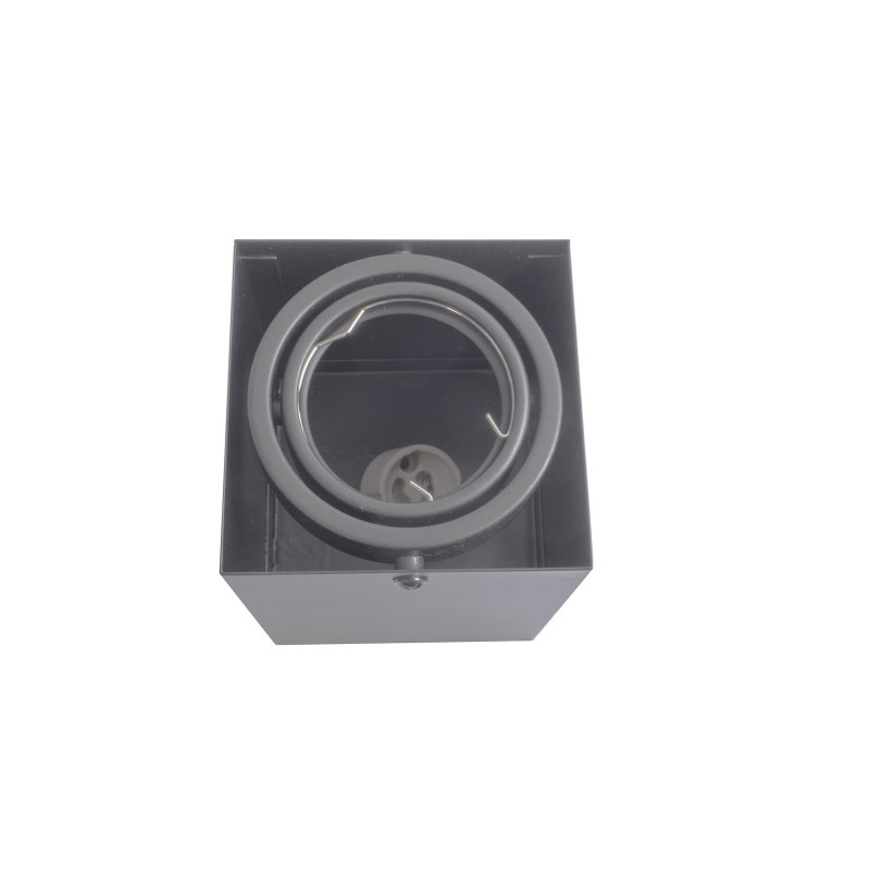 LAMPA SUFITOWA BLOCCO SZARY 1x7W GU10 LED LAMPA SUFITOWA BLOCCO SZARY 1x7W GU10 LED