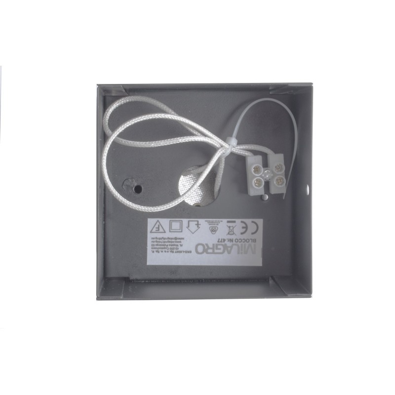 LAMPA SUFITOWA BLOCCO SZARY 1x7W GU10 LED LAMPA SUFITOWA BLOCCO SZARY 1x7W GU10 LED