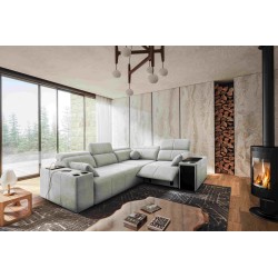 Milano II Mix corner sofa with sleeping and relaxation function, Plecionka, Verita 80