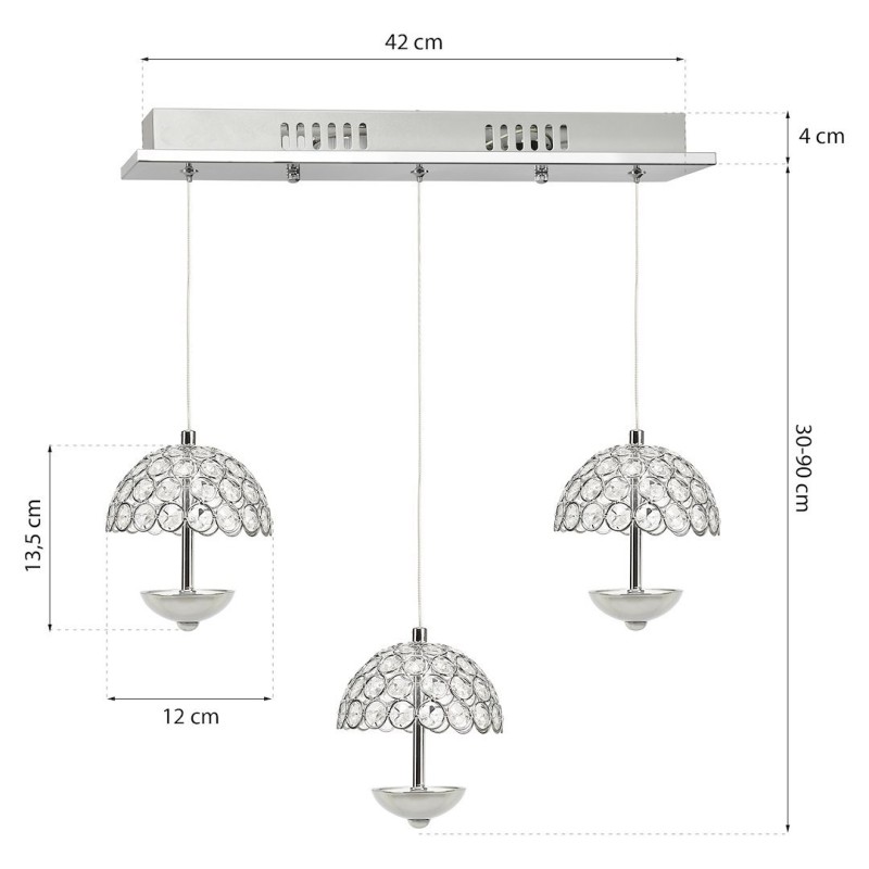 LAMPA WISZĄCA VENUS 3x5W LED LAMPA WISZĄCA VENUS 3x5W LED