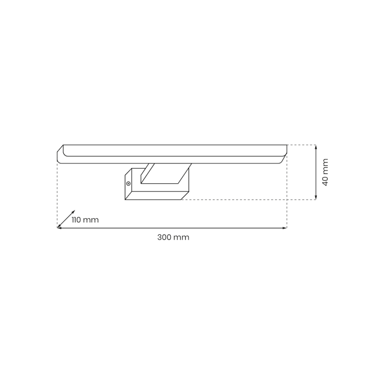 Kinkiet SHINE CHROME 30cm 7W LED Kinkiet SHINE CHROME 30cm 7W LED