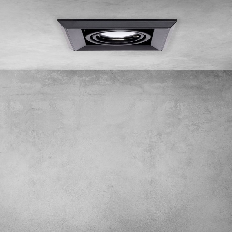 Lampa Podtynkowa Blocco 1x7W GU10 Led Czarny Lampa Podtynkowa Blocco 1x7W GU10 Led Czarny